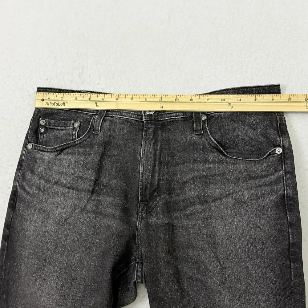 AG Adriano Goldschmied Jeans Mens 33x34 Black Everett Slim Straight Denim Pants